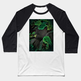 GREEN PARROT MACAW TROPICAL ART JUNGLE EXOTIC BIRD PALM POSTER DECO PRINT Baseball T-Shirt